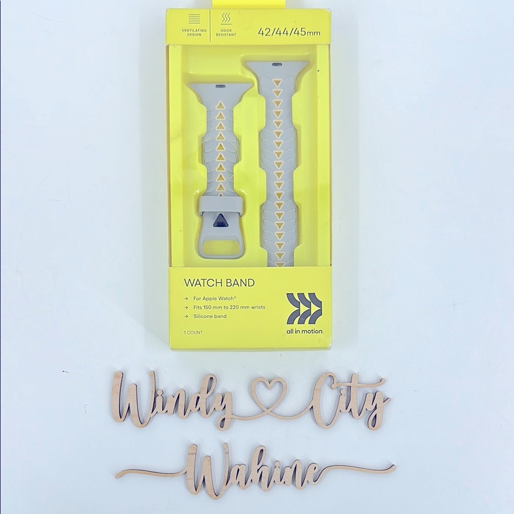 NWT All in Motion Apple Watch Band- Gray/White